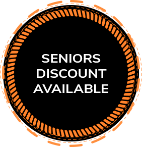 Seniors Discount Available Badge